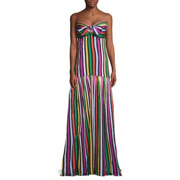 Rent Buy Caroline Constas Striped Maxi Dress MY WARDROBE HQ