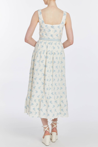 Markarian NY Pansy Floral Cotton Midi Dress