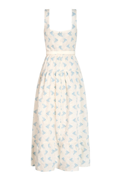 Markarian NY Pansy Floral Cotton Midi Dress