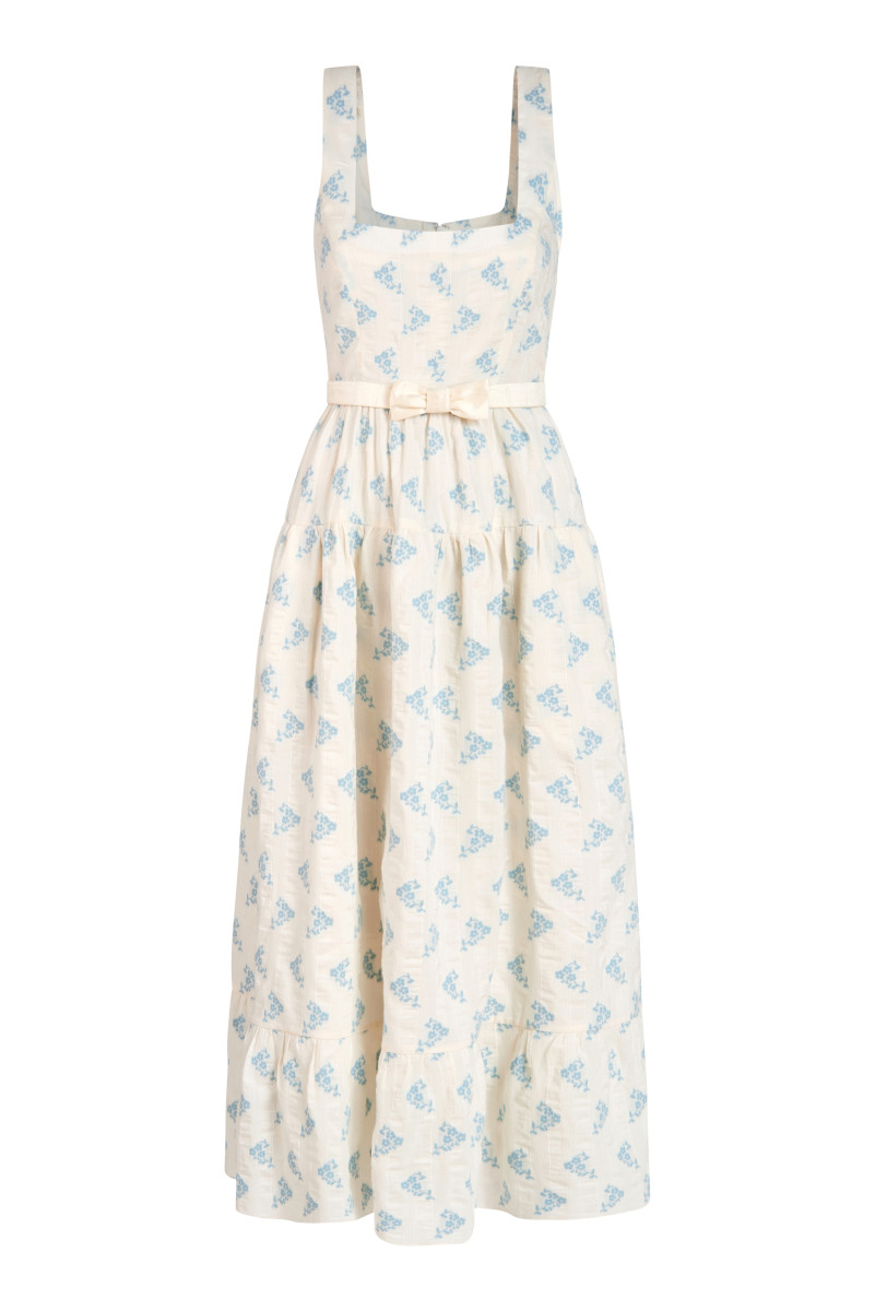 Markarian NY Pansy Floral Cotton Midi Dress