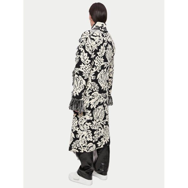 Jigsaw Floral Jacquard Knitted Coat