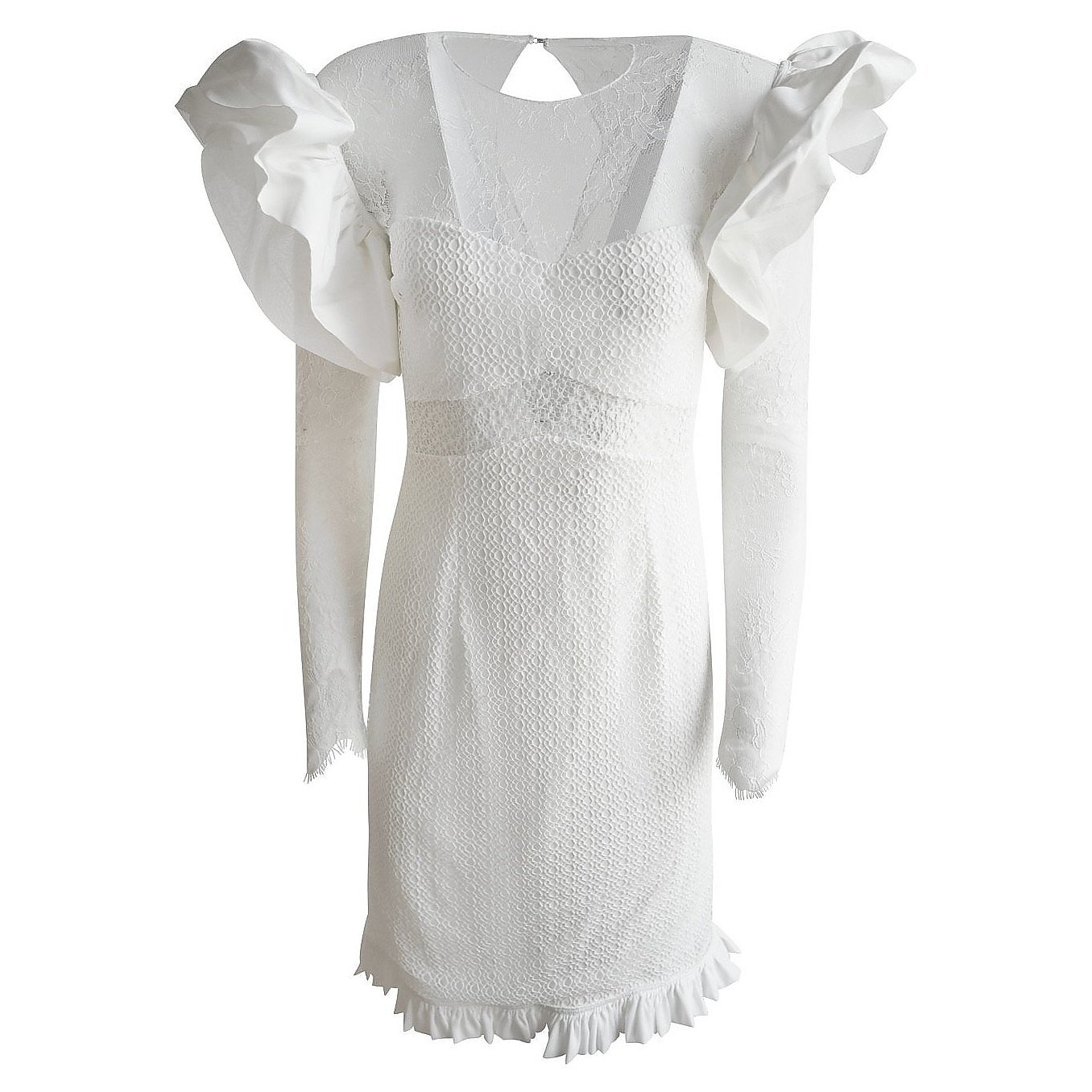 Emilio De La Morena Silk And Lace Cocktail Dress