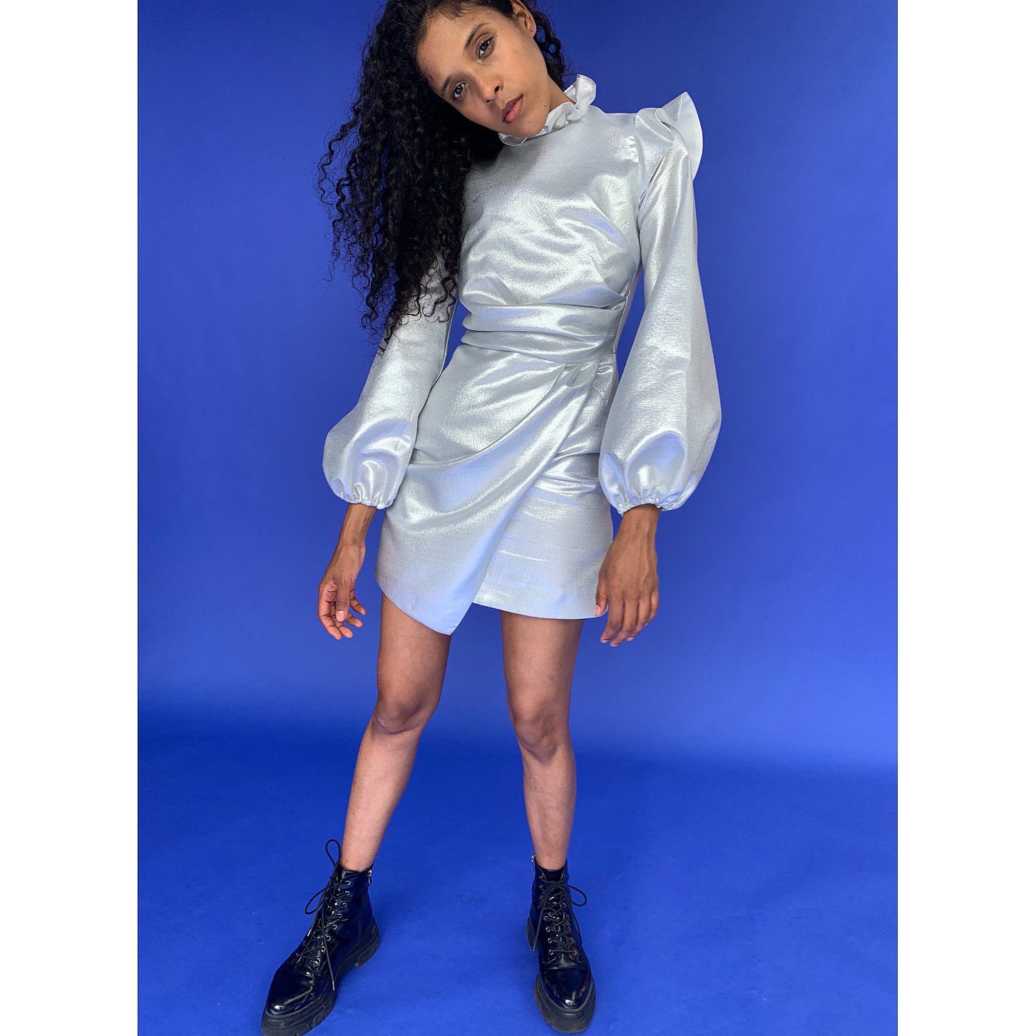 Paper London Spice Dress In Metal Heads