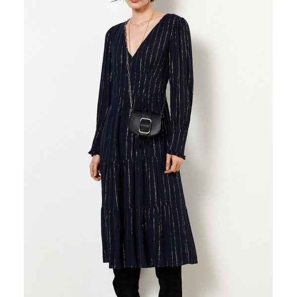 BA&SH Metallic Stripe Dress