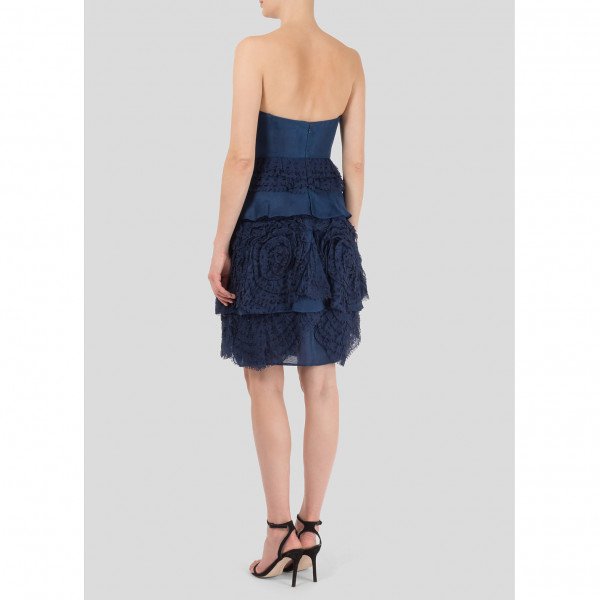 Valentino Sleeveless Tiered Ruffle Dress