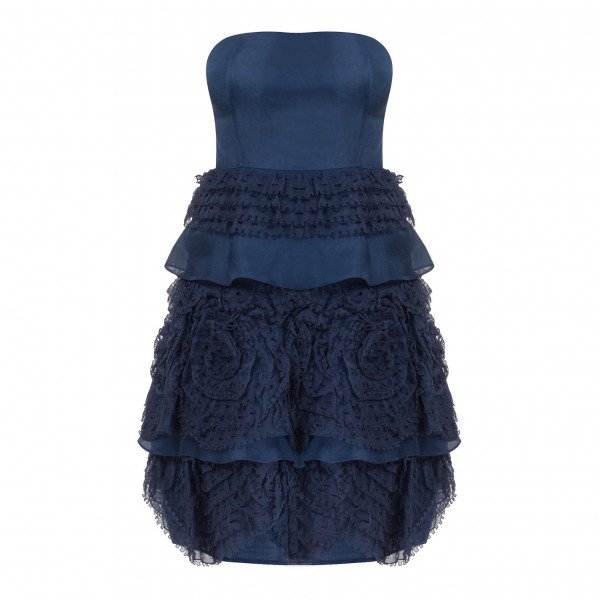 Valentino Sleeveless Tiered Ruffle Dress