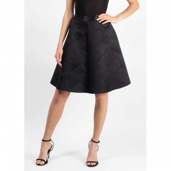 Temperley London Diamond-Patterned A-Line Skirt