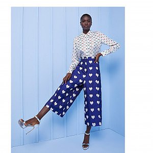 Black Cropped Structured High Waisted Culottes - WOMEN from