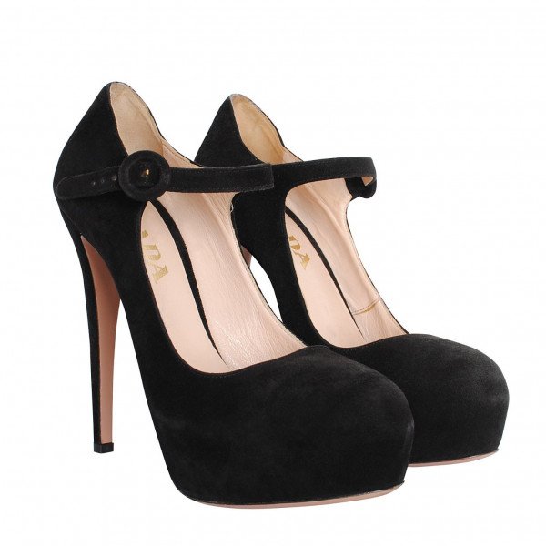 PRADA Suede Platform Pumps