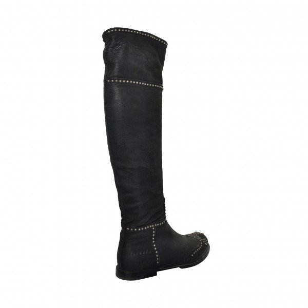 Studded knee hot sale high boots