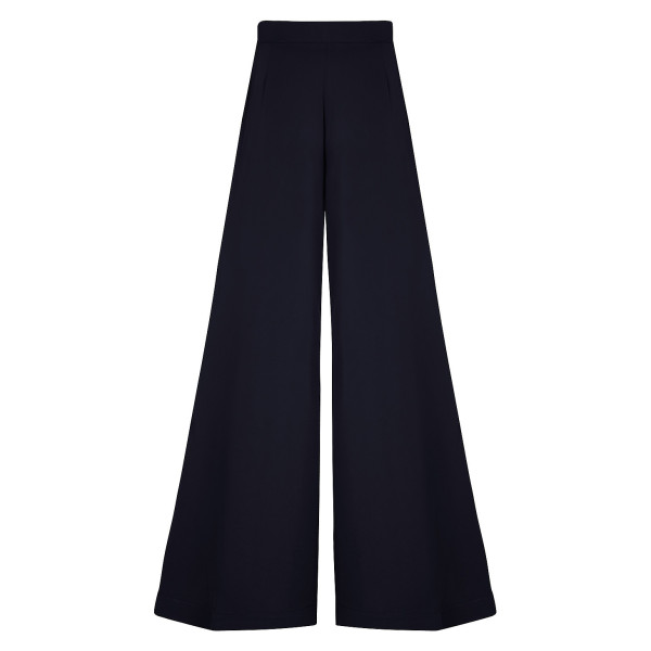 Serena Bute The Plain Wide Leg Trouser - Black Plant Based Fabric