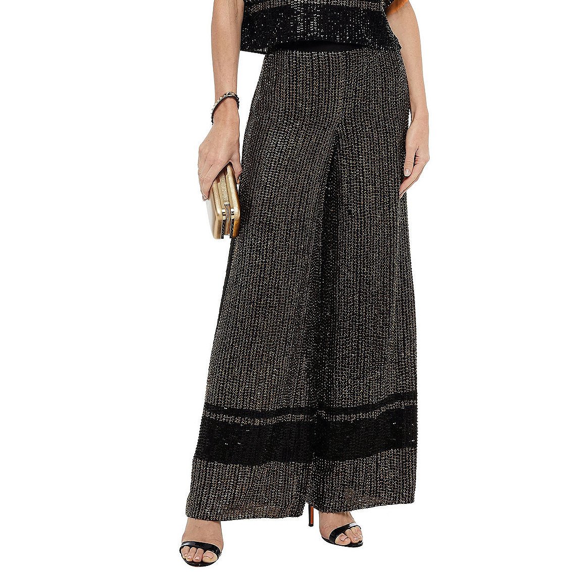Amanda Wakeley Sequinned Embroidery Trousers