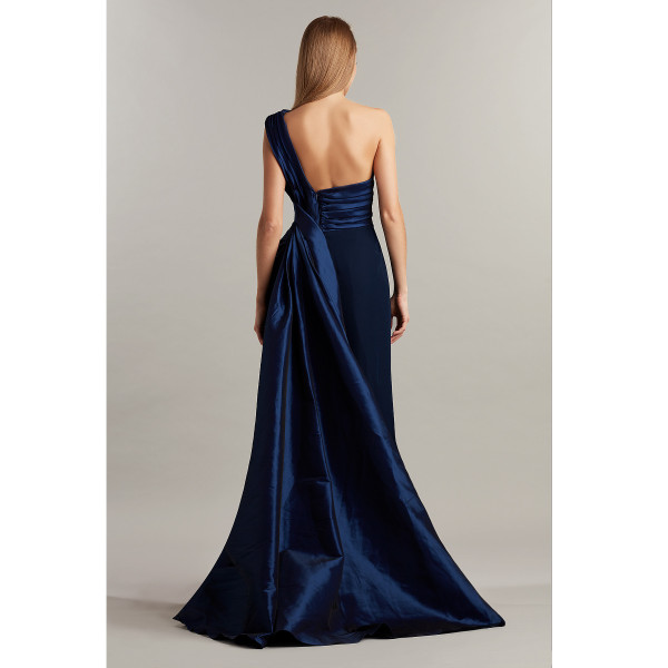 Tadashi Shoji Arda One-Shoulder Crepe & Taffeta Gown