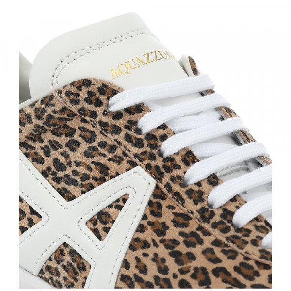 Aquazzura Leopard Print Suede Sneakers