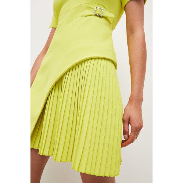 Karen Millen Tailored Military Pleat Short Sleeve Mini Dress