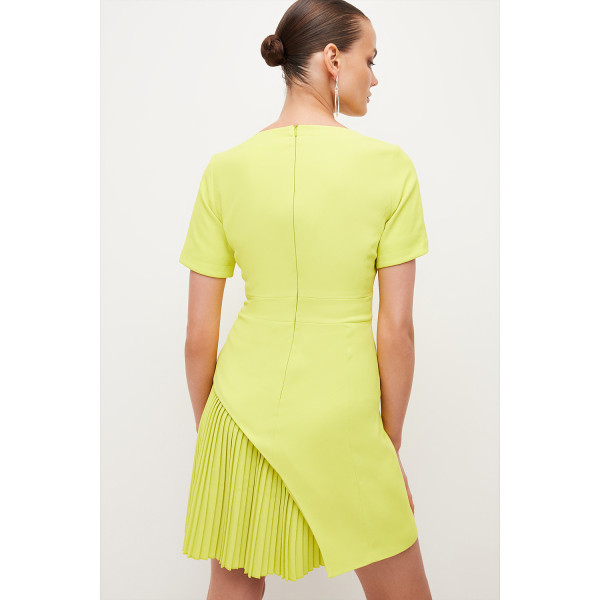 Karen Millen Tailored Military Pleat Short Sleeve Mini Dress