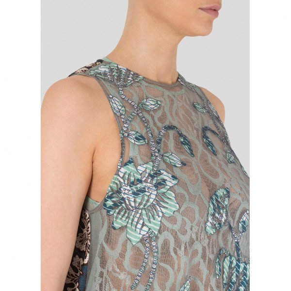 Biyan Agatha Appliquéd Tulle Dress