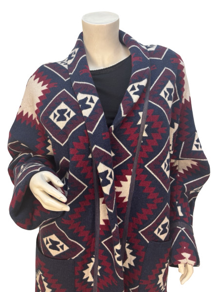FRANK NAMANI Navajo-Inspired Wool Cardigan