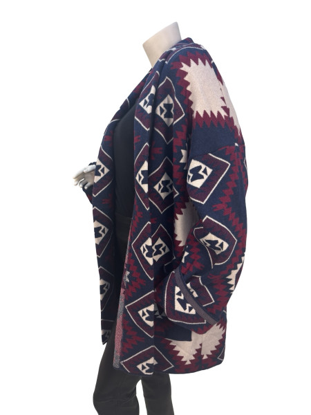 FRANK NAMANI Navajo-Inspired Wool Cardigan