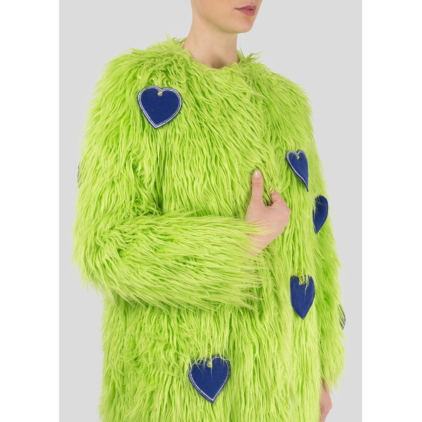 fluffy heart coat