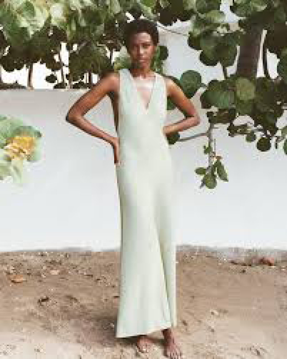 Attersee Twist Back Green Maxi Dress