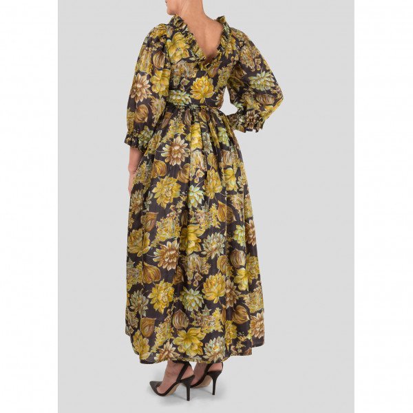 Vintage Vintage 1970s Floral Print Ruffle Dress