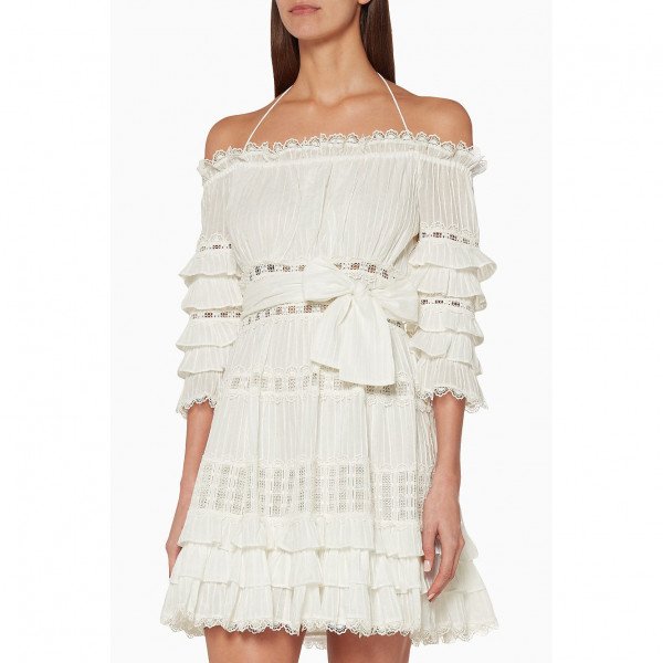 Zimmermann off store the shoulder dress