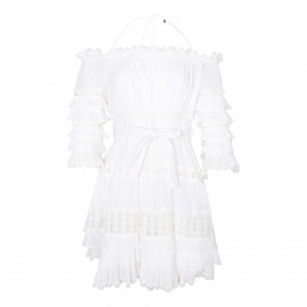 Zimmermann white off top the shoulder dress