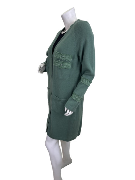 CHANEL Chanel Green Cashmere Cardigan