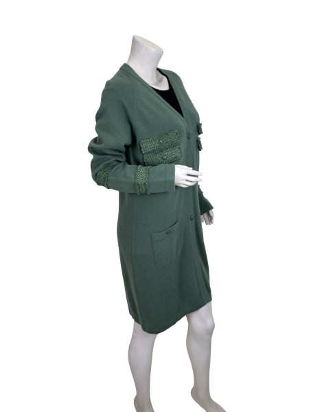 CHANEL Chanel Green Cashmere Cardigan