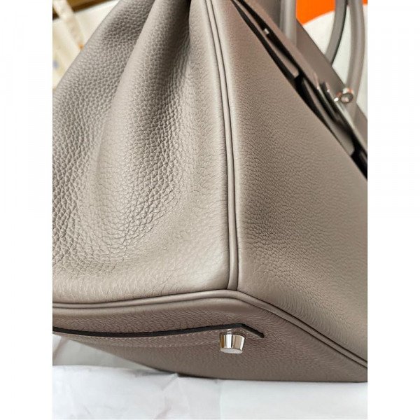 HERMÈS Birkin 35 Gris Asphalte Togo with Palladium Hardware 2017, Y
