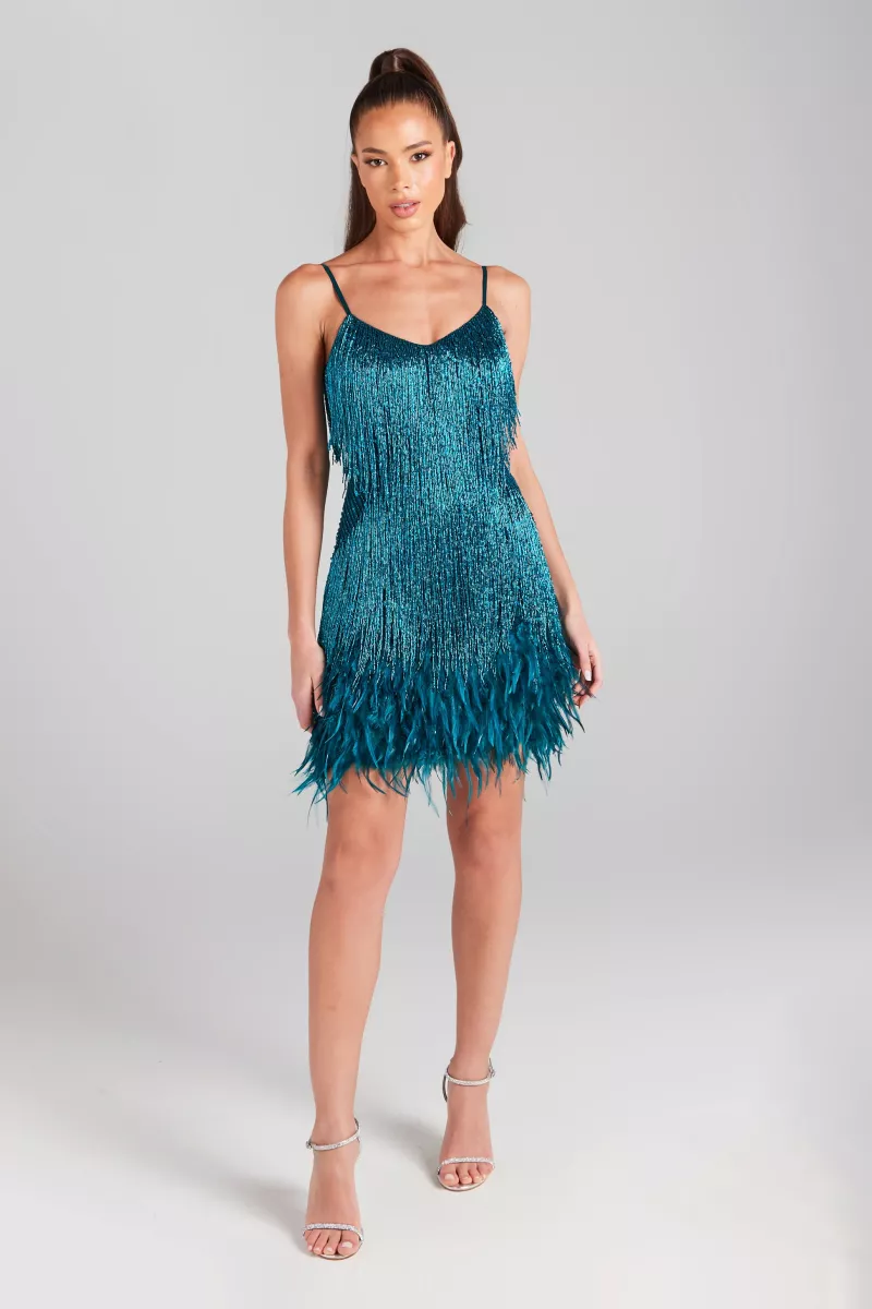 Nadine Merabi Nadine Merabi Lottie Teal Dress