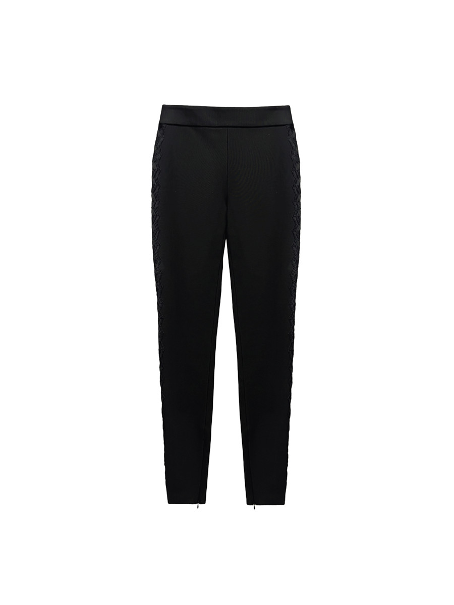 Sem Sem Stretch Dalia Pants<br>
with Tonal Side Embroidery Detail