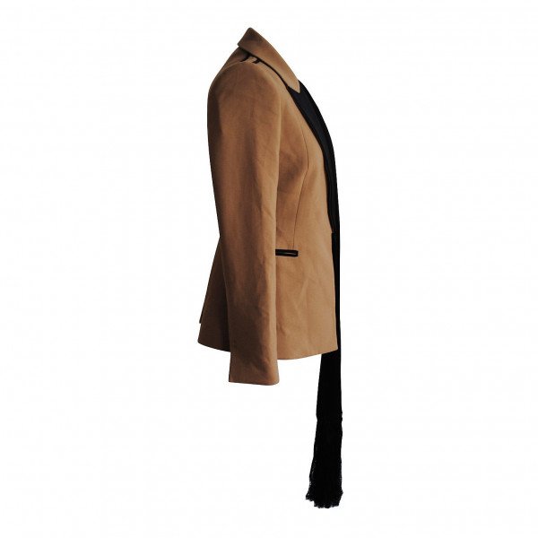 Amanda Wakeley Satin-Trimmed Belted Blazer