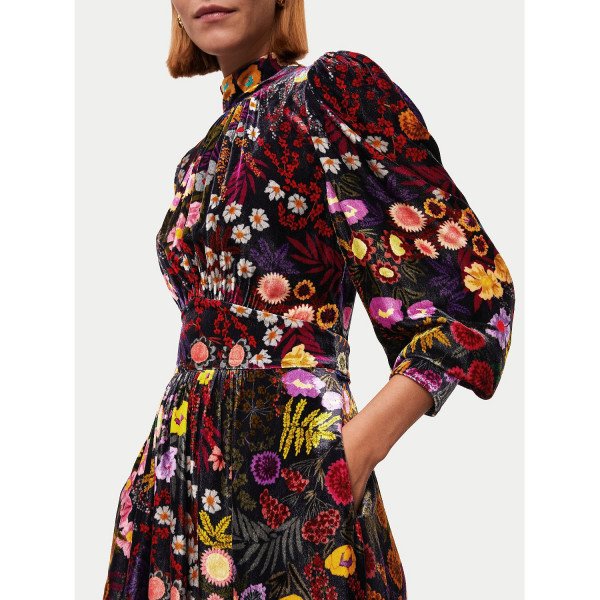 Jigsaw Midnight Garden Velvet Dress