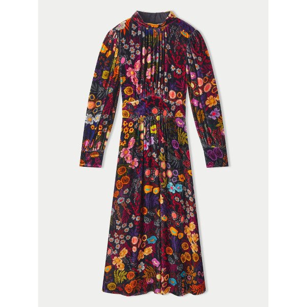 Jigsaw Midnight Garden Velvet Dress