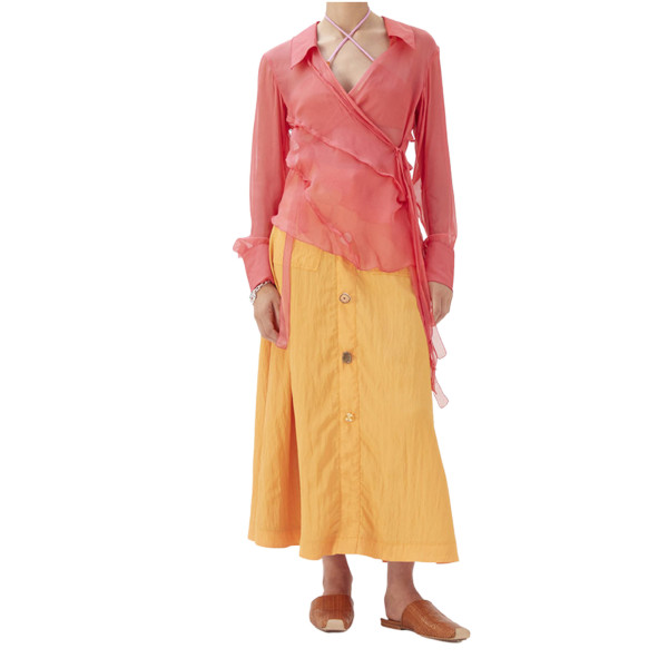 Rejina Pyo Yuri Shirt in Chiffon Pink