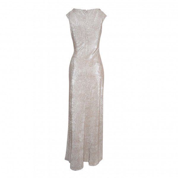 Ralph Lauren Ruched Metallic Maxi Dress