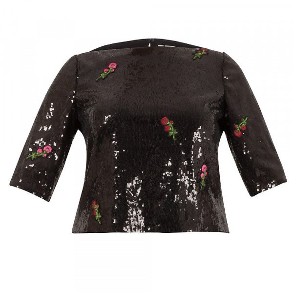 Erdem Rose Embroidered Sequin Two-Piece