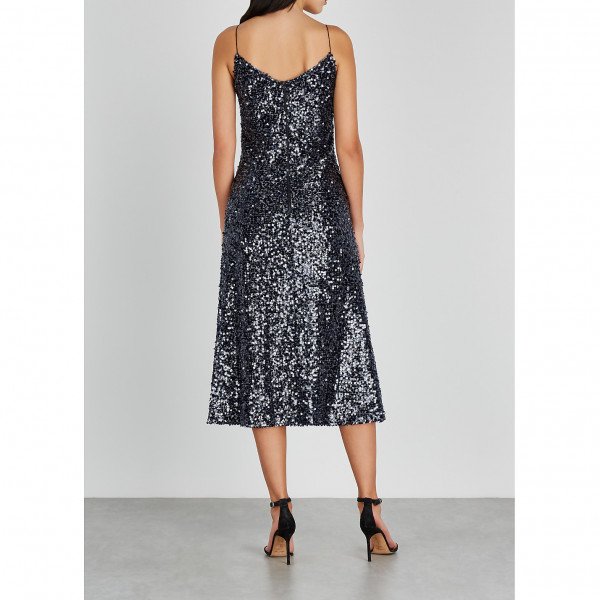 WALK OF SHAME Sequin Midi Slip Dress
