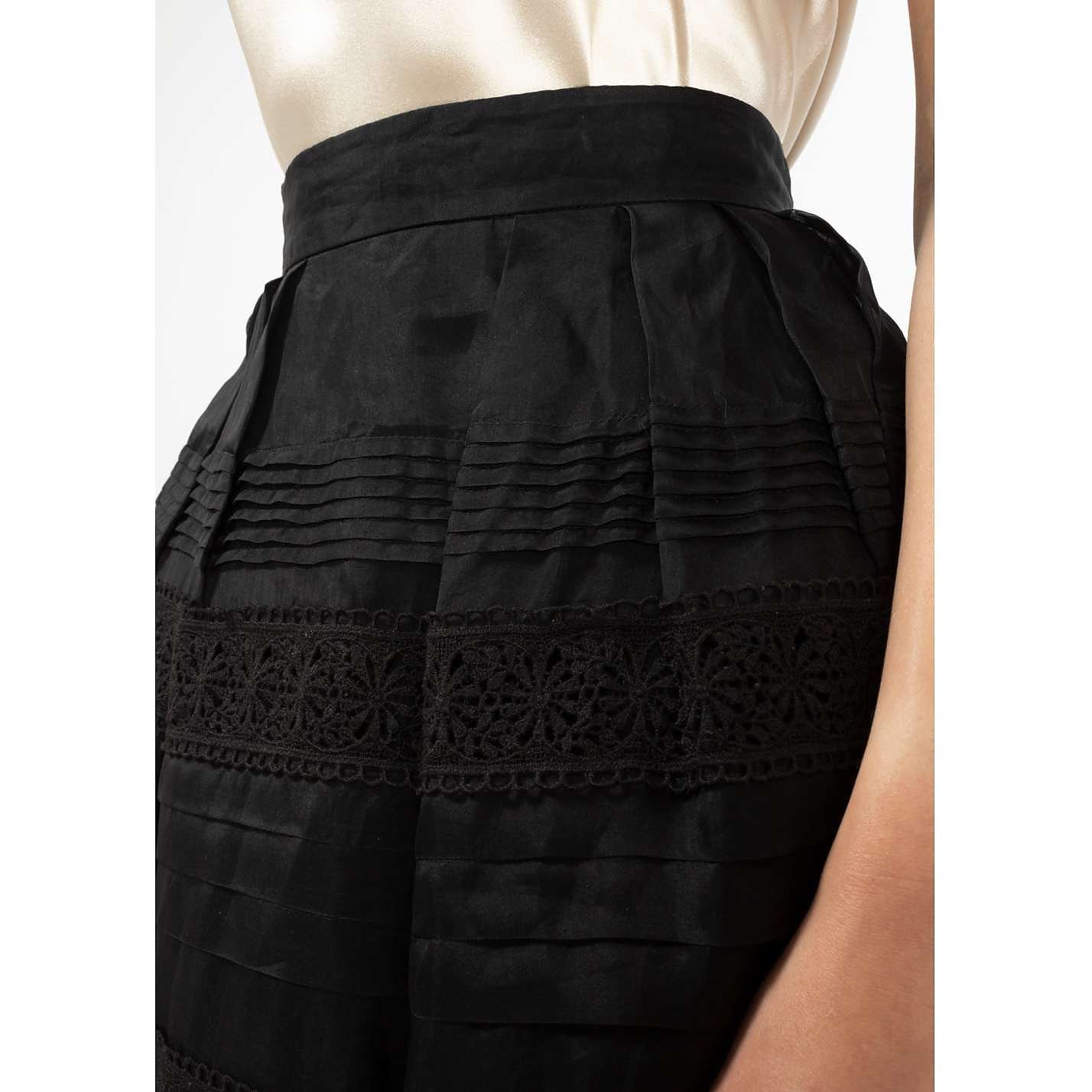 Temperley London Embroidery-Trimmed Silk Skirt