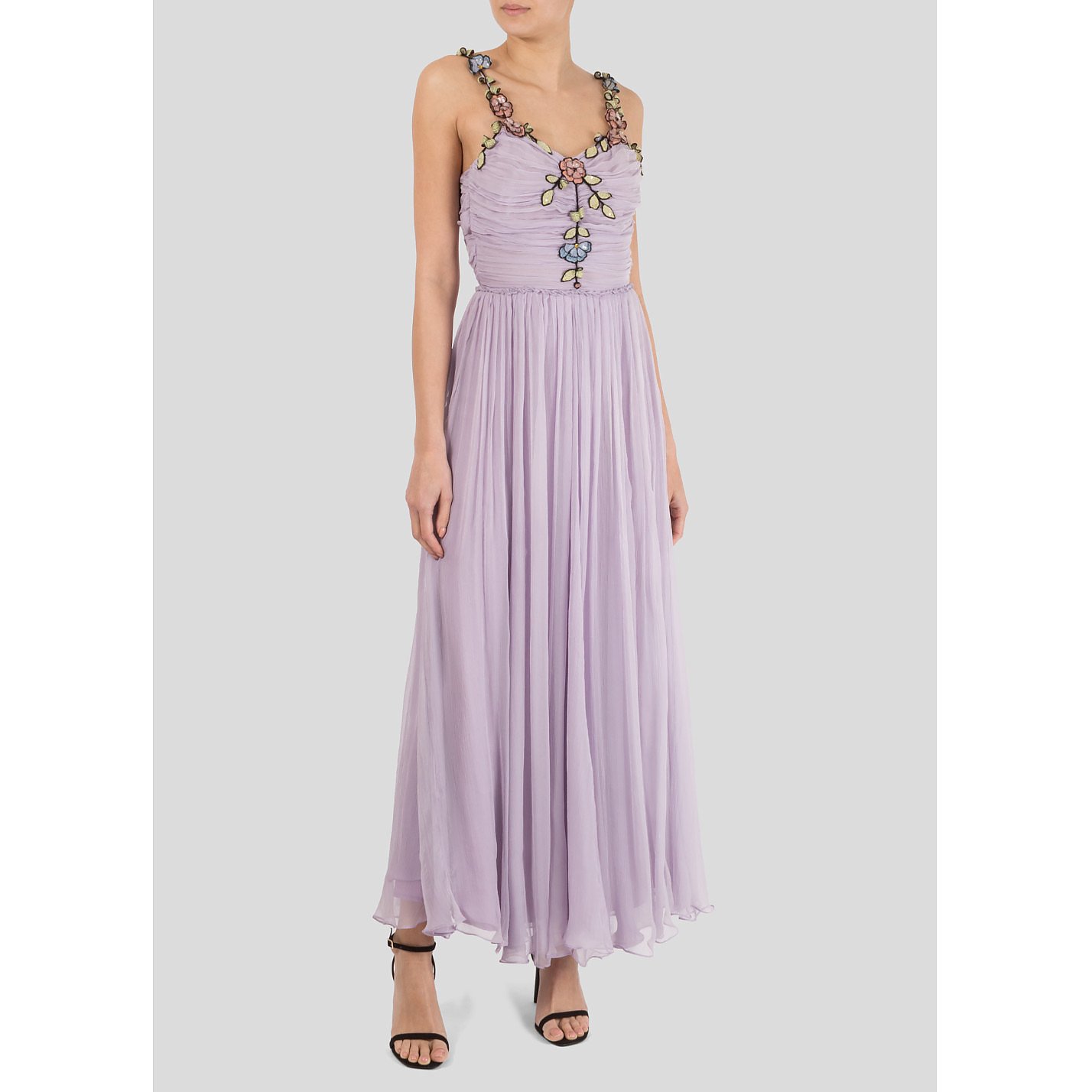 Gucci Silk Chiffon Embroidered Gown