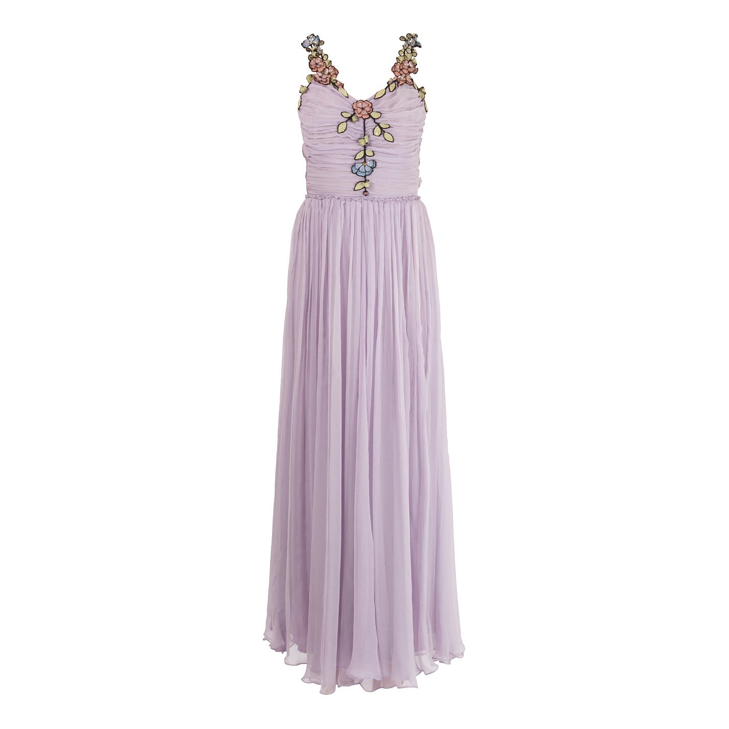 Gucci Silk Chiffon Embroidered Gown
