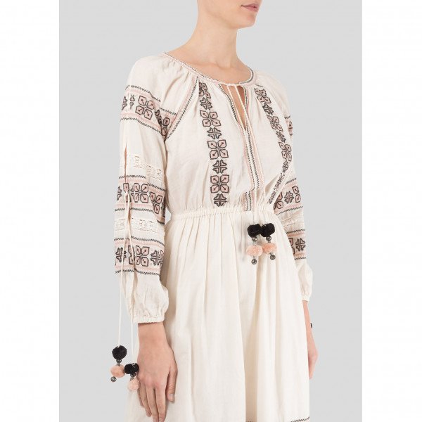 LoveShackFancy Isla Embroidered Midi Dress