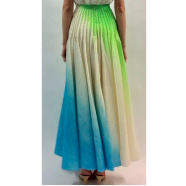 Roksanda ROKSANDA PF19 AMBRA blue green and white full lenght skirt