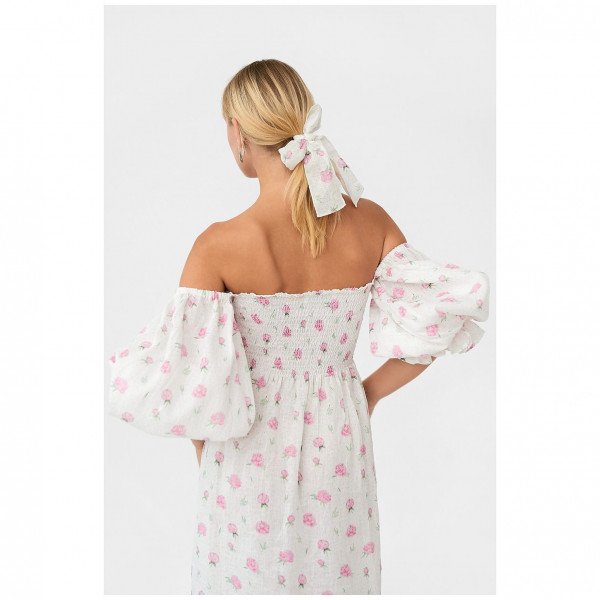 Sleeper Atlanta Linen Dress in Roses