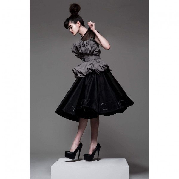 House Of Sheldonhall Crinoline Skirt With Trapped Goose Feather Hem