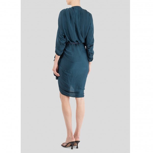 Lanvin Satin Wrap Dress