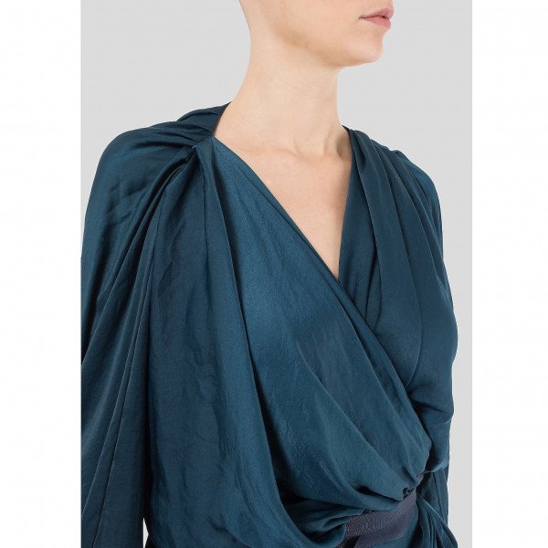 Lanvin Satin Wrap Dress