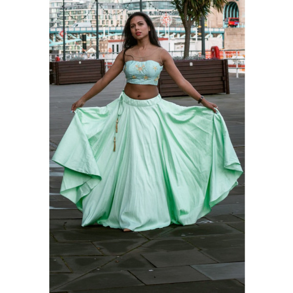 Boutique Mint Green Minimalist Lehenga